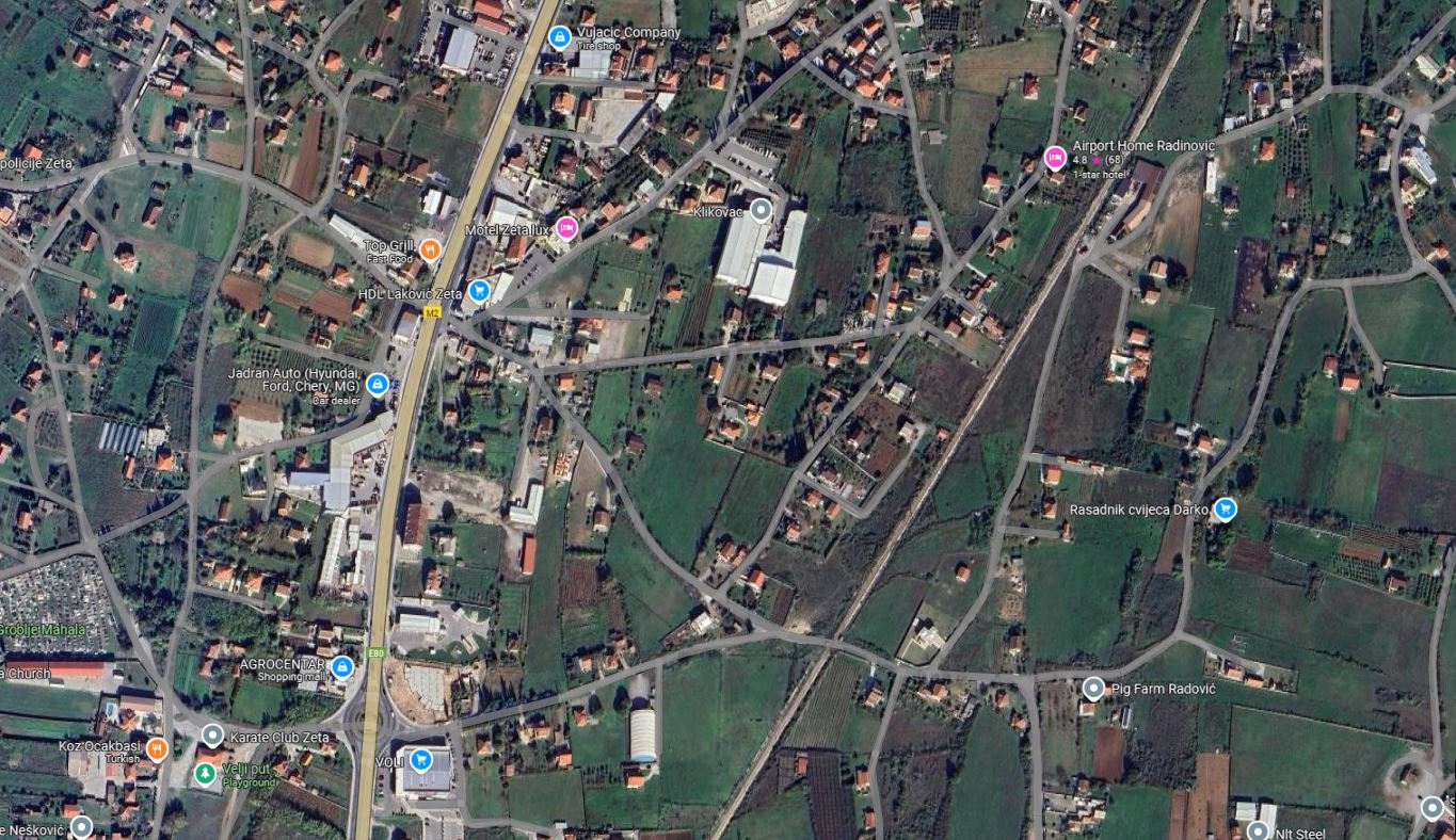 Urbanizovan plac, 1471m2, Golubovci, Prodaja