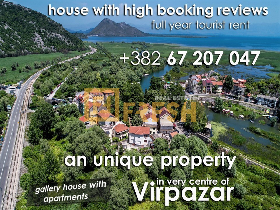 Virpazar, razrađeni biznis, kuća sa apartmanima