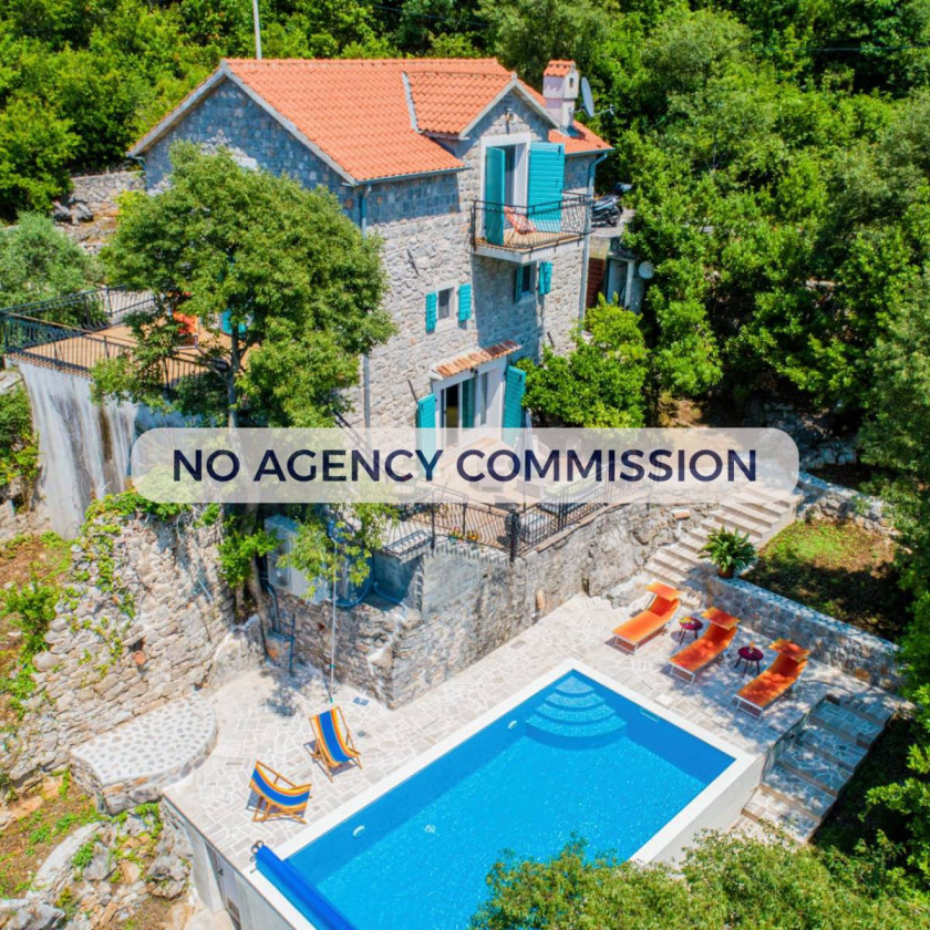 Renovirana Kamena Vila iz 1870. sa Bazenom za Dugoročni Najam blizu Luštica Bay