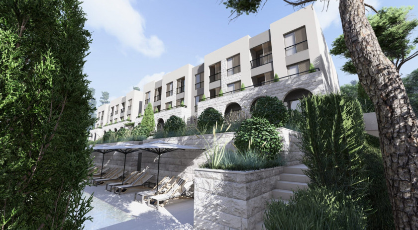 Apartments in a new complex with a swimming pool and sea views, Kavač