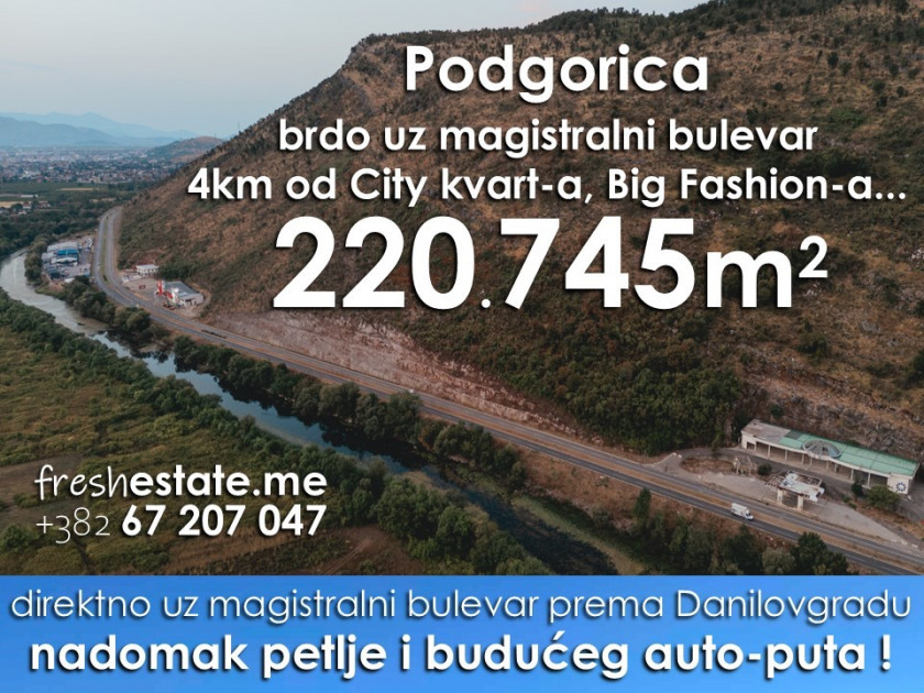 220.745m2 uz magistralni bulevar na 4km od City kvarta i Big Fashion-a