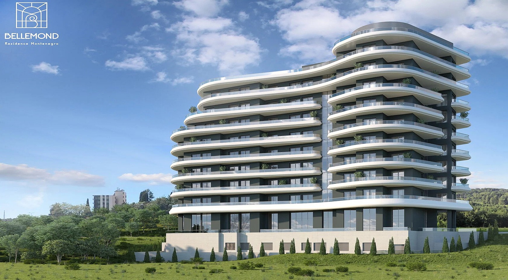 New modern complex by the sea