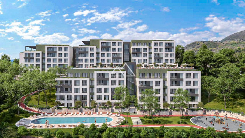 Dvosoban stan u novom kompleksu sa bazenom u Tivtu