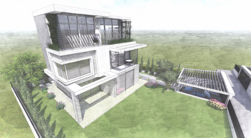 Three-storey villa in a new complex, Tivat