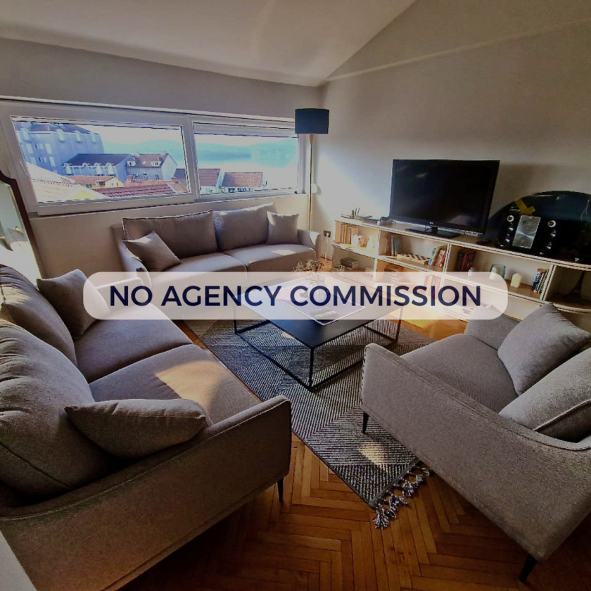 Three-bedroom apartment 110 m² with sea view for rent – Tivat center