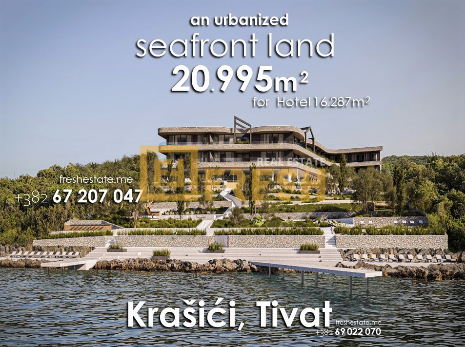 20955m2 for the construction of a hotel on the seashore, Krašići-Tivat