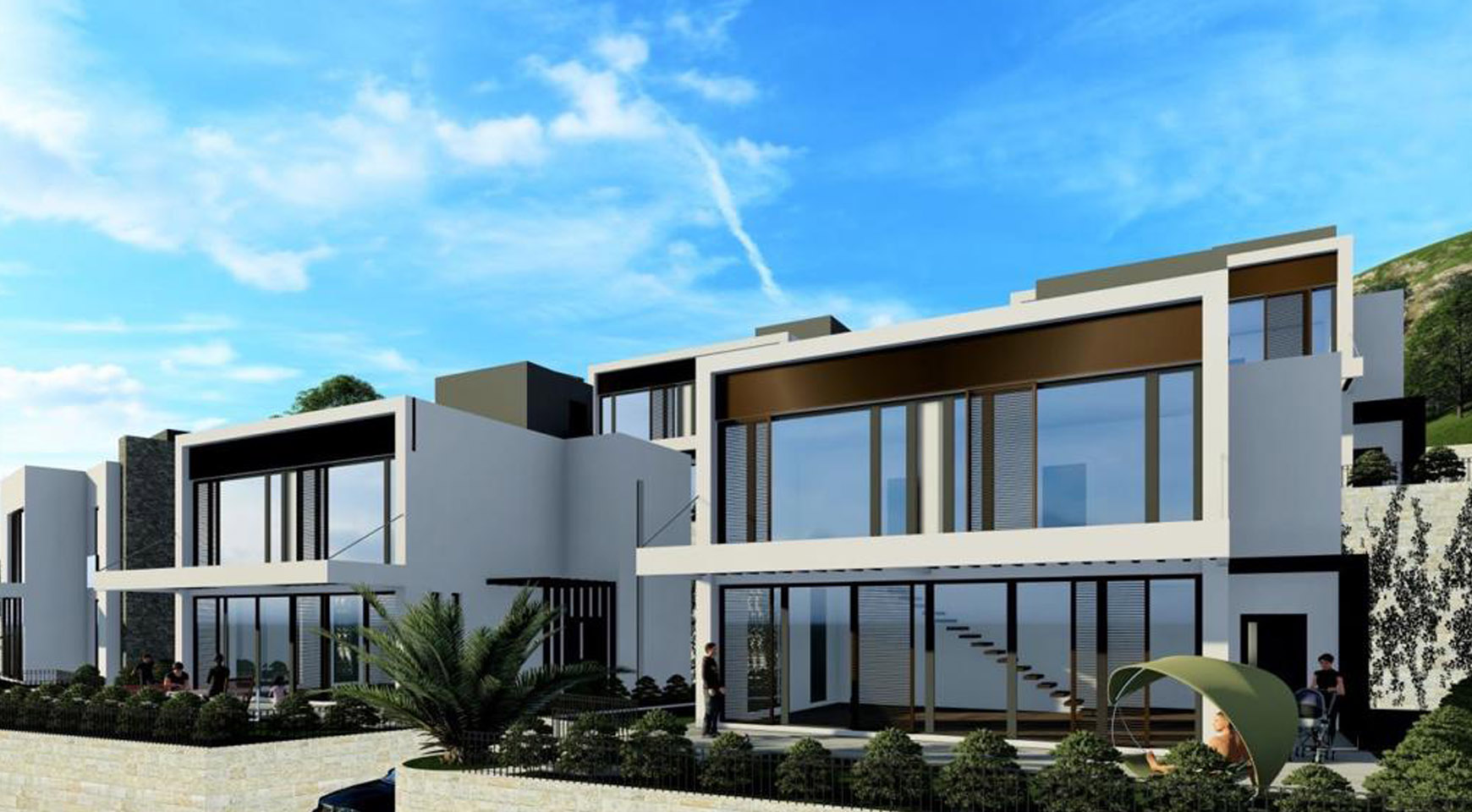 Luxury villas in a new complex near Porto Novi