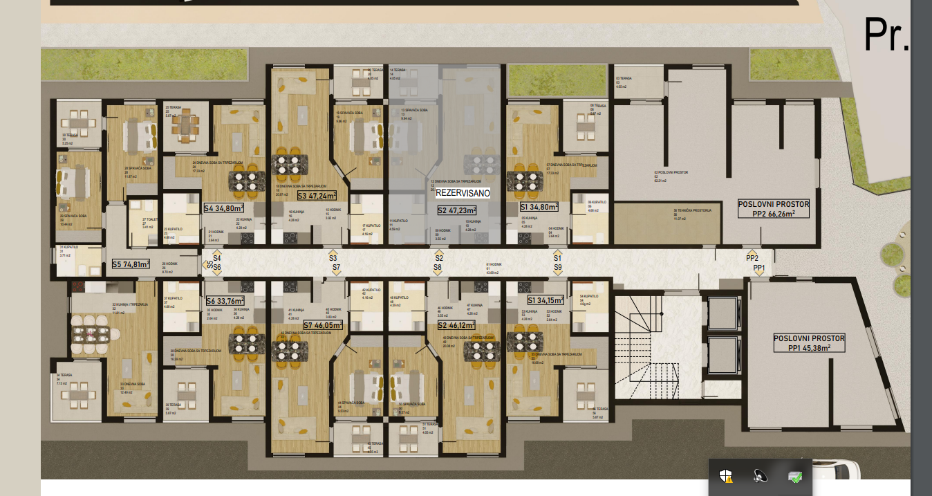 Apartment in Bar, 75 m²